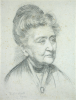 Holgate, F.A.: Mrs French Sheldon, African Traveller and Translator, signed and dated 1926, pencil on sugar paper, 25.5 x 20.3 cms.
