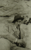 Alfred A. De Pass on the beach, Falmouth, photograph, 14.5 x 10.4 cms. Presented by Wallace, Catherine.