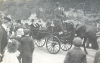 Falmouth Town Clerk, E.E. Armitage and Mayor of Falmouth, Joseph Grose in horse drawn carriage, postcard, 9 x 14 cms.