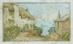 Rowbotham, Claude Hamilton (1864-1949): Granny Green's Cottage, etching, 18.5 x 23 cms. Presented by Chris Spencer.