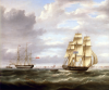 Buttersworth, Thomas (1768-1842): Two ships, oil on canvas, 63.5 x 76.2 cms. Presented by De Pass, Alfred A.