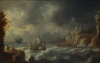 Peeters, Bonaventura the elder (1614-1652): A Port in the Mediterranean, oil on canvas, 26 x 39.4 cms. Presented by De Pass, Alfred A.