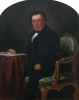 Unknown artist (19th century): Portrait of John Samuel Enys (1796-1872), oil on card, 31.8 x 26.5 cms. Presented by Mrs S.Sara in 1925.
