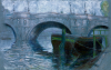 Sully, Frank: Le Pont Neuf, Paris, signed and dated 1923, pastel on paper, 33 x 55 cms. Adopted by Sully's Picture Framing.