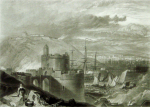 Turner, Joseph Mallord William RA (1775-1851): Falmouth, engraver: Lupton and Messrs E Gambart , dated 1856, line engraving, R790, Image size: 154 x 219mm ,  Plate mark size: 197 x 255mm	,  Sheet size: 327 x 426mm.