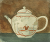 De Pass, Crispin : An Oriental teapot - Art section class 1, signed, watercolour, 14 x 16 cms. Presented by Alfred A. De Pass in 1923.