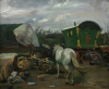 Munnings, Sir Alfred PRA RWS (1878-1959): The Caravan, signed, oil on canvas, 50 x 60 cms. Presented to the Corporation of Falmouth in 1923 by Alfred A. de Pass, in memory of his sons. © Castle House Trust, The Sir Alfred Munnings Art Museum.