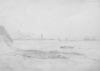 Martin, William A. (1899-1988): Sketch of a bay with boats, pencil, 15.4 x 22 cms. Presented by Moss, Ruth. Bequest.