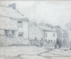 Martin, William A. (1899-1988): Village street scene with figures, pencil, 17.8 x 13.4 cms. Presented by Moss, Ruth. Bequest.