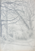 Martin, William A. (1899-1988): Arched tree with path and gate, pencil, 18.1 x 24.9 cms. Presented by Moss, Ruth. Bequest.