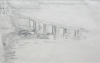 Martin, William A. (1899-1988): Jetty, pencil, 11.4 x 17.5 cms. Presented by Moss, Ruth. Bequest.