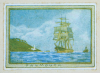 Tuke, Henry Scott, RA RWS (1858-1929): Falmouth - An envelope stamp design, inscribed Falmouth, colour print, 5.2 x 7.2 cms. Presented by Mr Neil Miners in 1997.