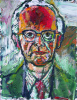 Bratby, John Randall RA (1928-1992): Portrait of Dr A.L.Rowse, signed, oil on canvas, 46 x 36 cms. Presented by the Executors of the Estate of A.L.Rowse in 1998. Bequest.