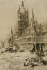 Williams, Marjorie (nee Murray 1880-1961): The Cloth Hall, Ypres, Belgium, signed and dated 1915, etching, 42.6 x 30.5 cms. Presented by Mariella Fishcher-Williams MD.