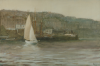 Hemy, Charles Napier RA RWS (1841-1917): Falmouth Town, signed and dated 1910, inscribed signed on reverse, watercolour, bodycolour and gouache, 47 x 69 cms. Presented by Mrs. Margaret Powell.