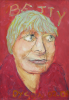 Dyson, Julian (1936-2003): Betty in red, signed and dated 2000, acrylic, 40 x 27.8 cms. Presented by Mrs Betty Dyson.