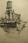 Williams, Marjorie (nee Murray 1880-1961): Albi Cathedral, signed, inscribed Marjorie Williams, etching, 47.4 x 32.8 cms. Presented by Mariella Fischer-William MD 2002.