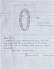Long, Richard RA (born 1945): Letter with sketch of Ellipse, 2002, signed and dated, pencil drawing, 23 x 17.7 cms. Presented by Richard Long 30/8/2002.