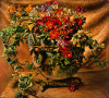 Newton, Kenneth (1933-1984): Figurine Bowl with Spring Flowers, 1976, oil on canvas, 111.8 x 122 cms. The Richard Harris Gift.