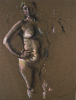 Newton, Kenneth (1933-1984): Eleanor, signed, pastel on paper, 63.5 x 45.2 cms. The Richard Harris Gift.