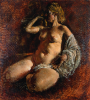 Newton, Kenneth (1933-1984): A study of Eleanor, nude 1970, oil on canvas, 101.6 x 91.5 cms. The Richard Harris Gift.