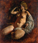 Newton, Kenneth (1933-1984): A study of Eleanor, nude 1970, oil on canvas, 101.6 x 91.5 cms. The Richard Harris Gift.