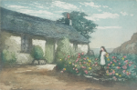 Rowbotham, Claude Hamilton (1864-1949): Artist's Home, Swanpool, Falmouth, signed, coloured etching, 25.5 x 32 cms.