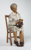 Cox, Philip (born 1945): Mrs Murkin - the gallery attendant papier mache, papier mache, 119 cms.