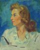 Bratten, Chester: Portrait of Grace, signed and dated 1947, oil on canvas board, 50 x 39.6 cms. Presented by Gardner, Grace.