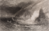 Turner, Joseph Mallord William RA (1775-1851): Longships Light House, Lands End, Cornwall, engraver: Smith, William Raymond, printer: Longman & C0. , dated 1836, Line engraving, R288, image size: 163 x 252mm.