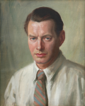 Jameson, Frank (1899-1968): Self portrait, oil on canvas, 51 x 41 cms. Presented by Kym Hughes in memory of his parents Grace and Thomas Hughes.