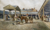 Croxford, William Edward 1851-1926: Falmouth Market, signed and dated 1891, watercolour, 21.4 x 33.8 cms.