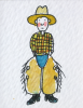 Spooner, Paul (born 1948): The little cowboy, inscribed Chaps 15, watercolour and ink, 5 x 4 cms.