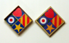 Blake, Sir Peter RA (born 1932): Set of badges, signed and dated 2006, inscribed 405/2000, mixed media, 8 x 8 cms.