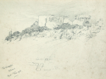 Williams, Marjorie (nee Murray 1880-1961): The Acropolis Athens, signed and dated 1912, pencil on paper, 23 x 29 cms. Presented by Dr Mariella Fischer-Williams.