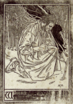 Gaskin, Arthur Joseph ARE RBSA (1862-1928): The wood gatherer, signed and dated 1919, inscribed to Mrs Marjorie William, wood engraving, 13 x 9 cms. Presented by Dr Mariella Fischer-Williams.