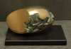 Hubbard, Deidre FRBS (born 1935): Earth-Egg, bronze (number 7 of an edition of 12), 14 cms high. Presented by the artist in 2008.