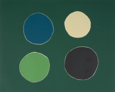 Picture of O'Casey, Breon (1928-2011): Four Circles, printer: Stoneman, Hugh (1947-2005), publisher: special editions, signed and dated 2003, woodcut (number 15 of an edition of 15), 41 x 70.7 cms. The Art Fund Hugh Stoneman Archive
 We will credit the artist at all times.. FAMAG 2008.26.77
