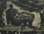 Moore, Henry OM CH (1898-1986): Black reclining figure (Cramer 378), 1974, signed, lithograph (17 of an edition of 20), 29.5 x 40 cms. Given by Mrs Naomi G. Weaver through the Art Fund. Reproduced by permission of the Henry Moore Foundation.