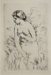 Renoir, Pierre-Auguste (1841-1919): Baigneuse debout à mi-jambes, dated 1910, etching, 47.5 x 32.5 cms. Given by Mrs Naomi G. Weaver through the Art Fund.