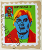 Foster, Tony (born 1946): Hero Stamps - Andy Warhol 2, signed and dated 1978, screenprint (9 of an edition of 12), 41 x 33 cms.