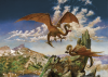 Woodroffe, Patrick (1940-2014): Mountain Dragons of British Columbia, signed and dated 1977 & 2009, oil on hardboard, 30.5 x 16.5 cms. Purchased from the artist with commissioned framework as part of New Expressions, funded by MLA South West, supported by the National Lottery through Arts Council England.