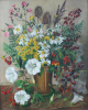 Whicker, Gwendoline J. (1900-1966): Wild flowers and berries, signed, oil on board, 50.5 x 40.5 cms.