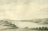 Farington, Joseph RA (1747-1821): View of Falmouth - a study for an engraving of 1813, signed, pencil on paper, 15 x 23 cms.