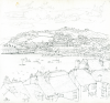 Bowen, Donald (1917-2019): Falmouth, signed and dated 1971, pencil on paper, 22.3 x 22 cms. Presented by the artist.