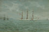 Ingram, William Ayerst (1855-1913): At anchor, Falmouth, oil on canvas, 41 x 58 cms. Purchased with funding from The Tony Banks Memorial Trust.