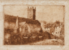 Unknown artist: The Parish Church, Falmouth, etching, 15 x 20 cms. Given in memory of Alec and Althea Bailey.