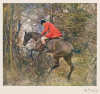Munnings, Sir Alfred PRA RWS (1878-1959): The Gap, signed and dated 1909, print, 46 x 46 cms. Donation.