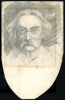 Hemy, Charles Napier RA RWS (1841-1917): Self Portrait, pencil on notepaper, 18 x 22.5 cms. Presented by Powell, Barbara.