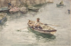 Tuke, Henry Scott, RA RWS (1858-1929): The Quay Steps, signed and dated 1904, inscribed Signed and dated H.S. Tuke 1904, watercolour, 30.5 x 45.8 cms. RCPS Tuke Collection. Loan.
